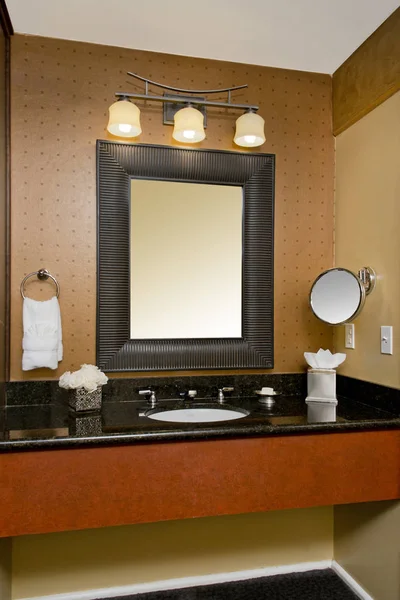 Zeitgemäßer moderner Badezimmer-Pflegebereich — Stockfoto