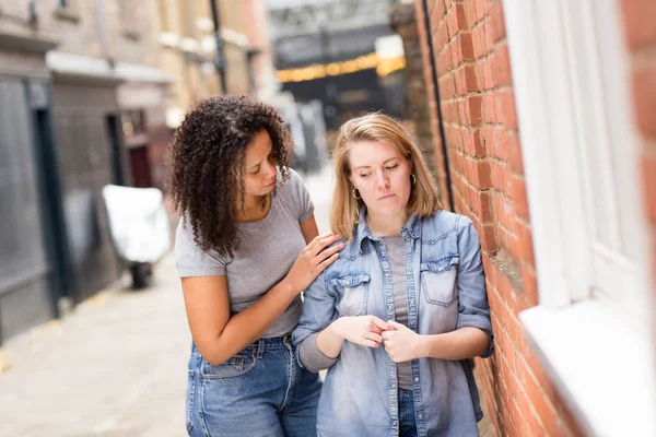 Pareja Lesbianas Tiene Argumento — Foto de Stock