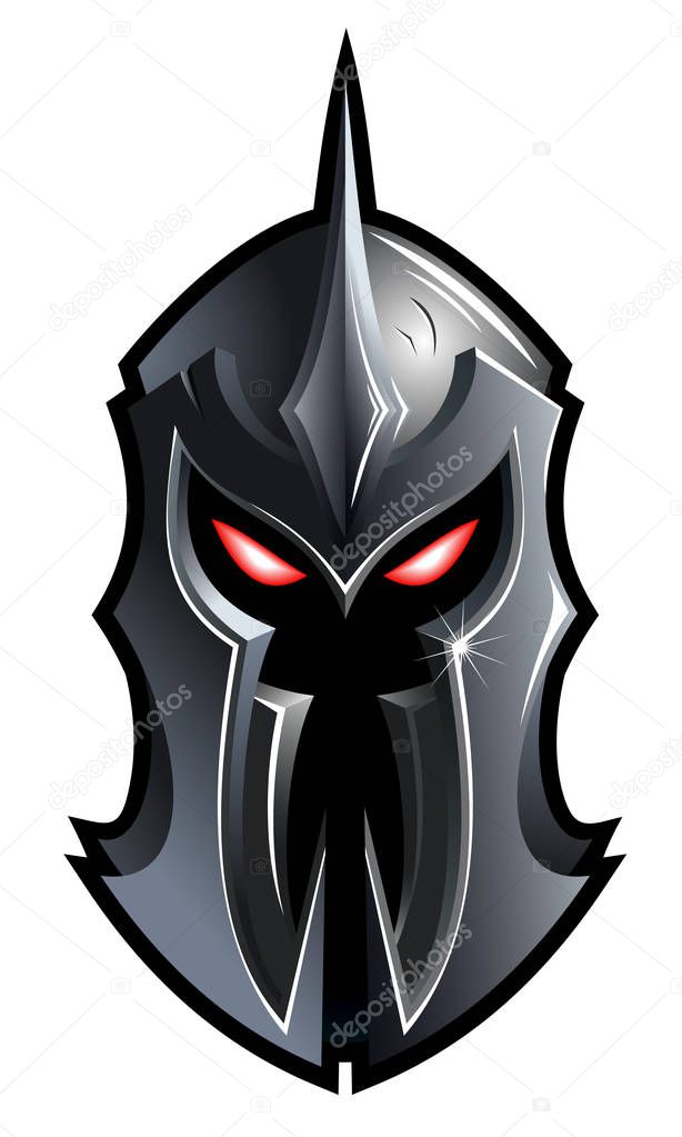 Head of Dark Lord, ancient King of darkness, vector illustration