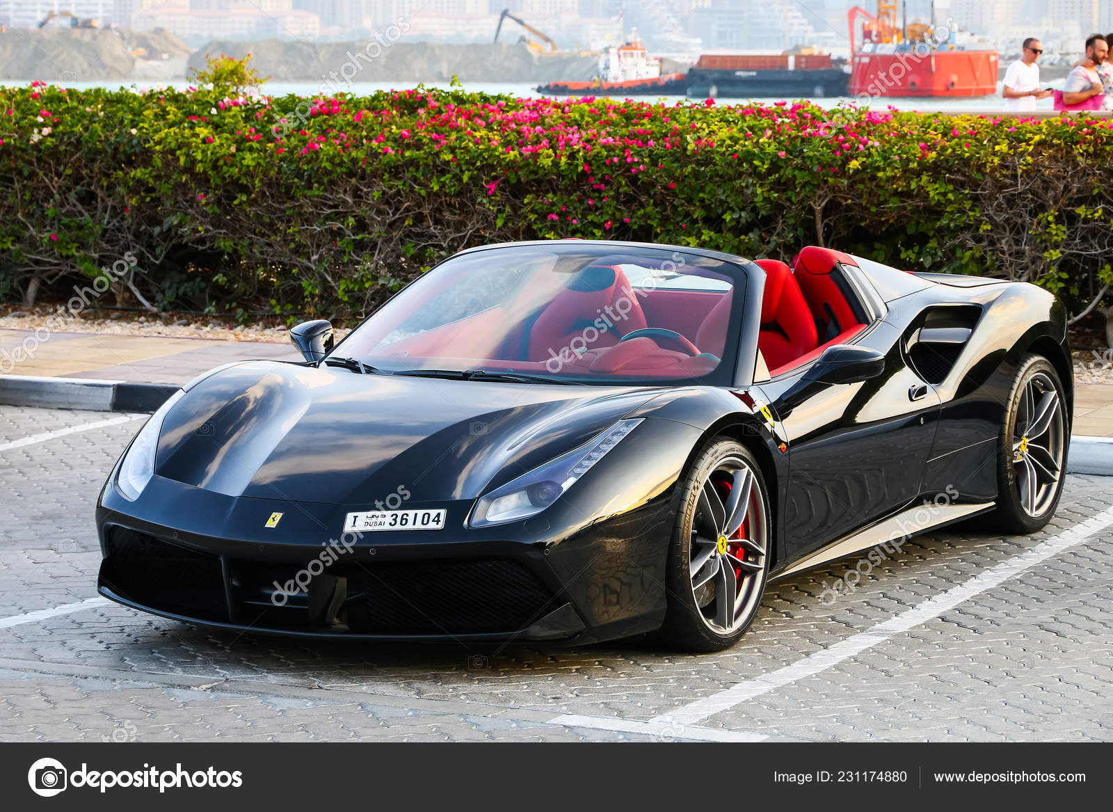 Dubai Uae November 2018 Luxury Sportscar Ferrari 488 Spider