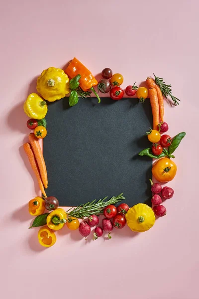 Zeleninová Směs Kopie Prostorový Rám Černé Barvě Royalty Free Stock Obrázky