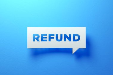 Mavi zemin üzerine beyaz sohbet kabarcık