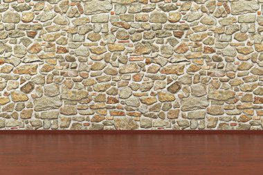 İtalyan sıva duvarlar ile modern boş iç