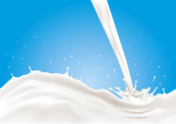 Een plons melk. Cmyk Vector illustratie. — Stockvector