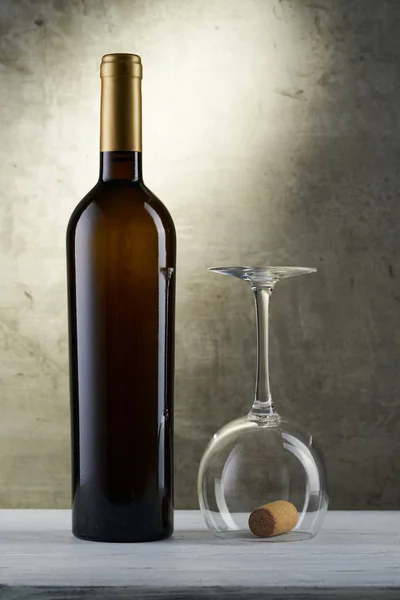 Set di bottiglie di vino pronte per il branding — Foto Stock