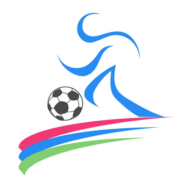 isolated soccer sport logo on white background
