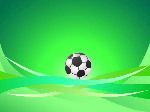 Fondo Abstracto Curva Verde Con Pelota Fútbol Para Diseño Deportivo Gráficos vectoriales
