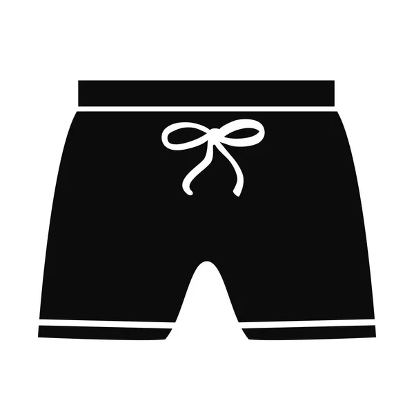 Aislado Simple Negro Nadar Pantalones Cortos Icono Sobre Fondo Blanco Vectores de stock libres de derechos