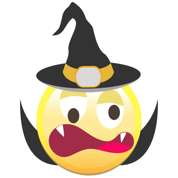 Isoleret Halloween Smiley Ikonet Fra Hvid Baggrund – Stock-vektor