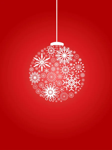 Holiday Background Red Snowflake Christmas Ball Royalty Free Stock Illustrations