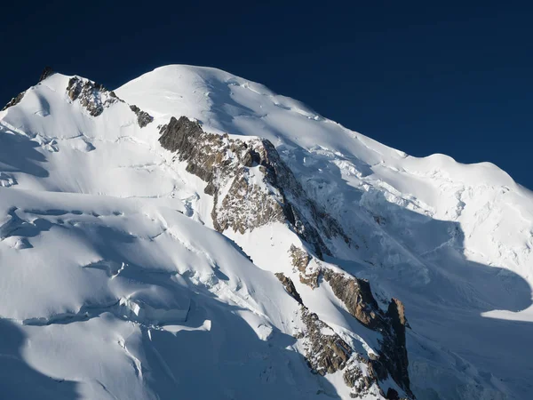 Alpesi Táj Mont Blanc Csúcsra Gleccserek Chamonix Franciaország — Stock Fotó
