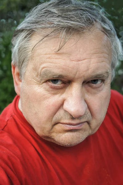 Portret Van Een Ernstige Middelbare Leeftijd Man — Stockfoto