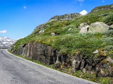 Norveç'e seyahat. Dağ yolu