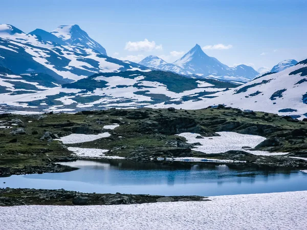 Anreise Nach Norwegen Bergseen Und Täler — Stockfoto