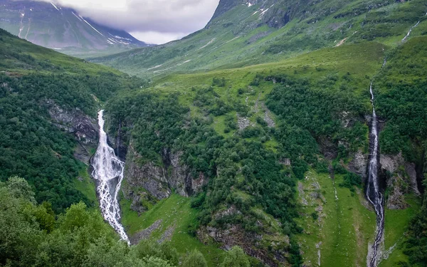 Beautiful Norwegian Nature Mountains Gorges Mountain River — Stock Photo, Image