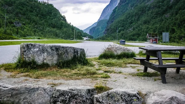 Resa Till Norge Bergsväg — Stockfoto