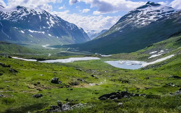 前往挪威 峡湾和山谷 — 图库照片