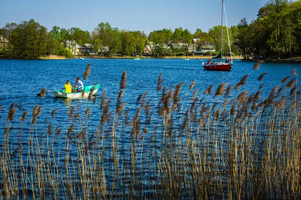 Озеро Гальве в Тракае, Литва — стоковое фото