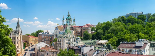 Panorama St Andrew's Kilisesi, Podil, Kiev, Ukrayna