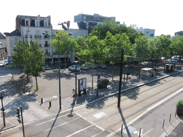 Viarme Straßenbahnlinie Nantes Platzieren — Stockfoto