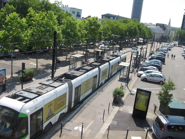 Nantes_France July 2018 Tramway Nantes — Stock Photo, Image