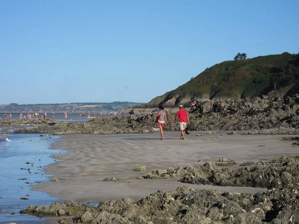 Plerin France Août 2016 Les Riverains Plage Martin — Photo