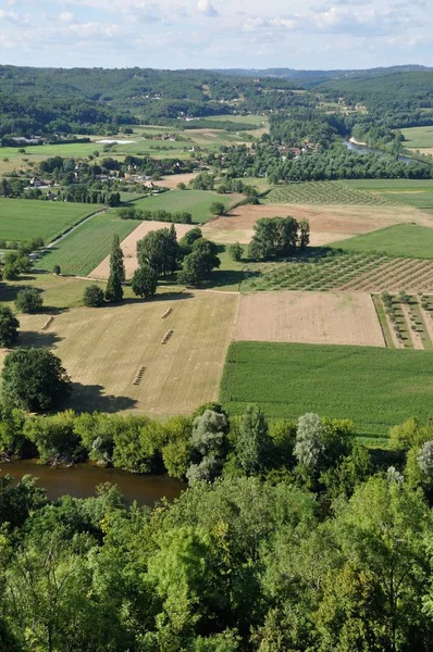 Αγροτικού Τοπίου Στην Dordogne — Φωτογραφία Αρχείου