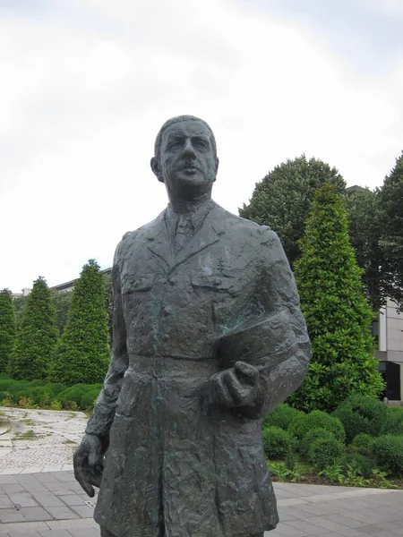 Statua Del Generale Gaulle Nantes — Foto Stock