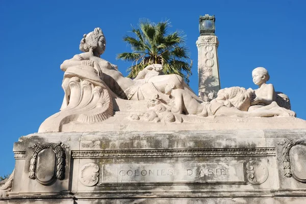 Marseilles France Outubro 2018 Estátua Frente Estação Saint Charles Marselha — Fotografia de Stock