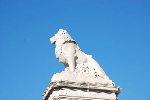 Marseilles France Outubro 2018 Estátua Frente Estação Saint Charles Marselha — Fotografia de Stock