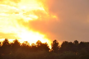 İngiltere 'de Plerin' de günbatımı