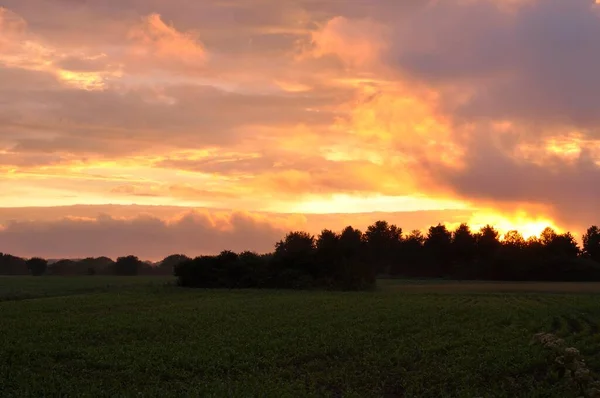 Sunset Plerin Brittany — Stock Photo, Image