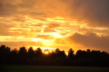 İngiltere 'de Plerin' de günbatımı