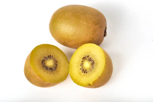 Kiwi Goud Een Witte Achtergrond — Stockfoto