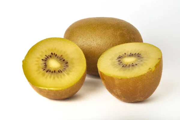 Kiwi Goud Een Witte Achtergrond — Stockfoto