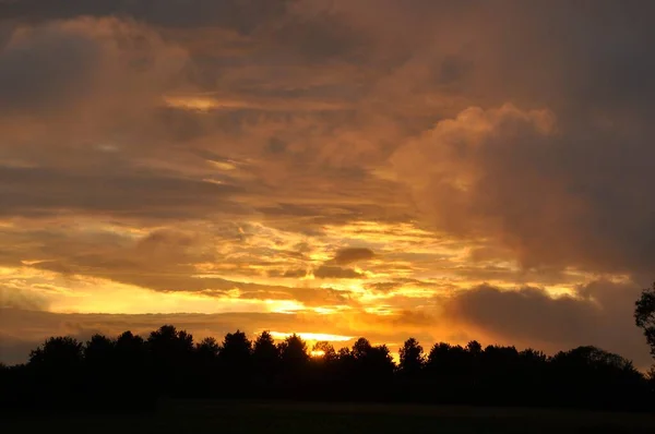 Sunset Plerin Brittany — Stock Photo, Image