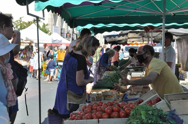 Máscara Obligatoria Los Mercados — Foto de Stock