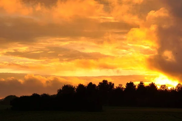 Coucher Soleil Plerin Bretagne — Photo