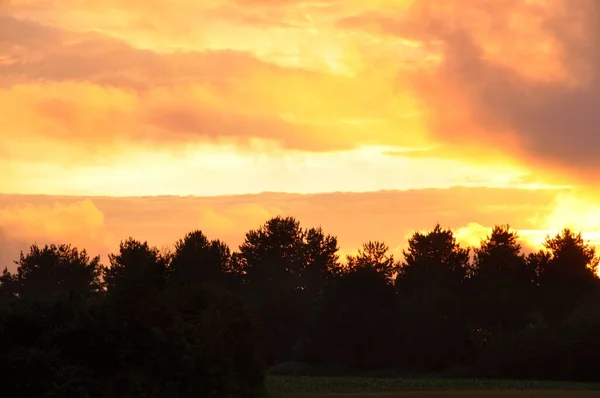 Zachód Słońca Plerin Bretanii — Zdjęcie stockowe