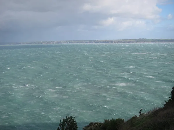 Baia Saint Brieuc Vista Dalla Pointe Roselier Plerin — Foto Stock