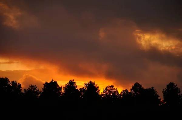 Puesta Sol Plerin Bretaña — Foto de Stock