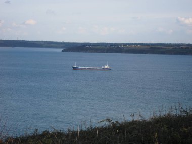 Saint-Brieuc Körfezi Pointe du Roselier 'den görüldü. 