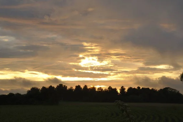 Zachód Słońca Plerin Bretanii — Zdjęcie stockowe