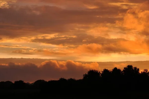 Coucher Soleil Plerin Bretagne — Photo