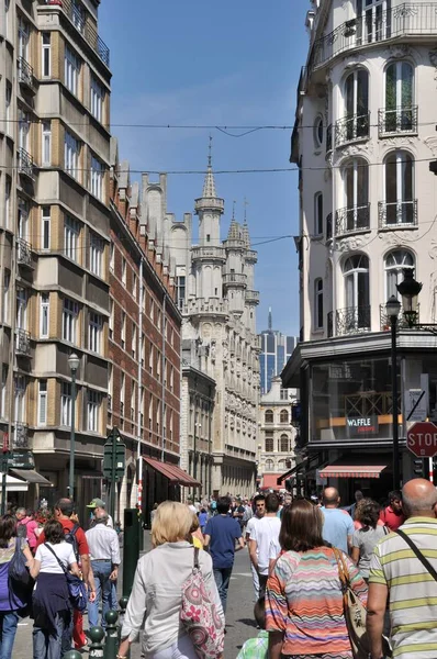 Lidé Ulici Bruselu — Stock fotografie