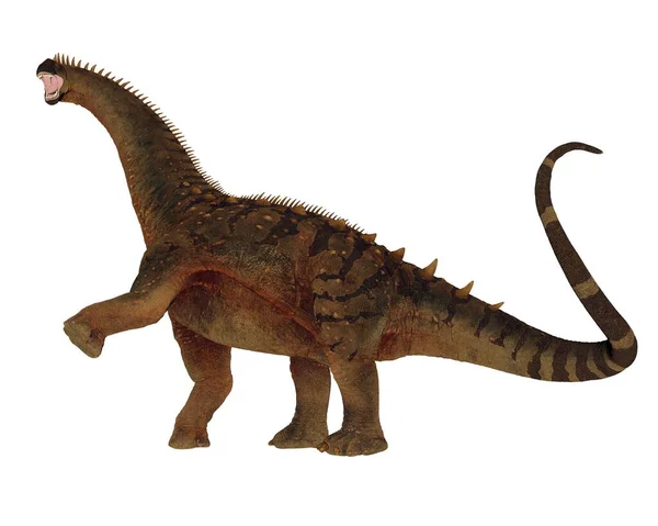 Alamozaur dinozaur ryczący noga w górę - 3D renderowania — Zdjęcie stockowe