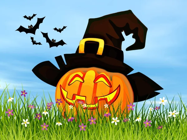 Cadılar Bayramı kabağı yüzleri - 3 boyutlu görüntüleme