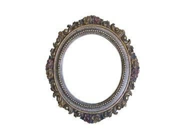 Eski oval altın çerçeve