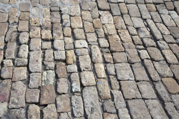 Traditionella Cobble sten trottoaren — Stockfoto