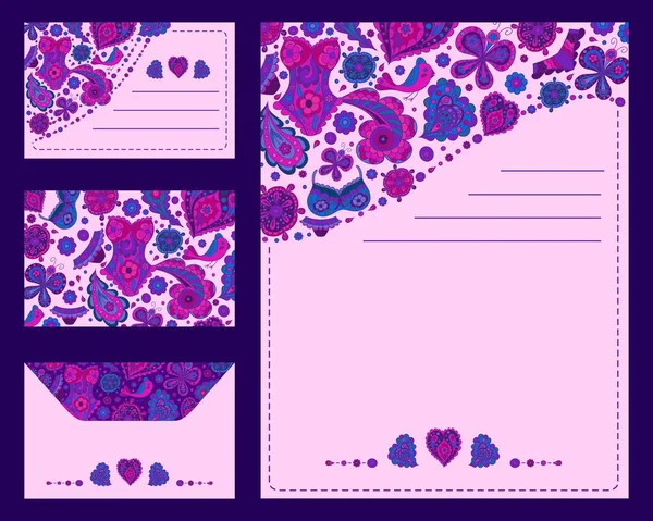 Isometrische Sammlung von Postkarten aus Mustern, um ihre eigenen kreativen Werke zu schaffen, hervorragende Elemente für die Werbung für Unterwäsche — Stockvektor